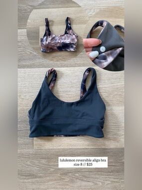 lululemon reversible align bra size 8